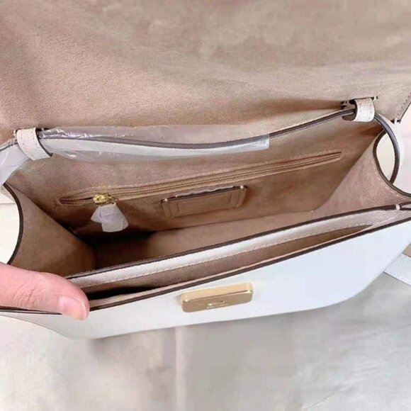 COACH C5632 BRYNN FLAP CROSSBODY GOLD/CHALK - Picture 5 of 7